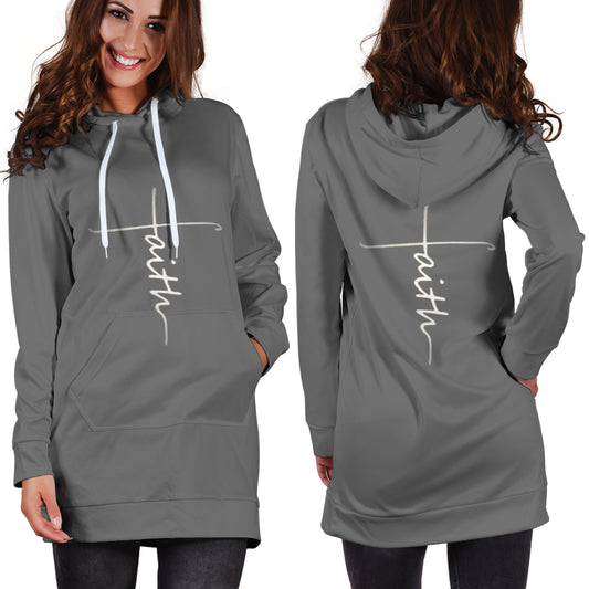 Faith Hoodie Dress Gray