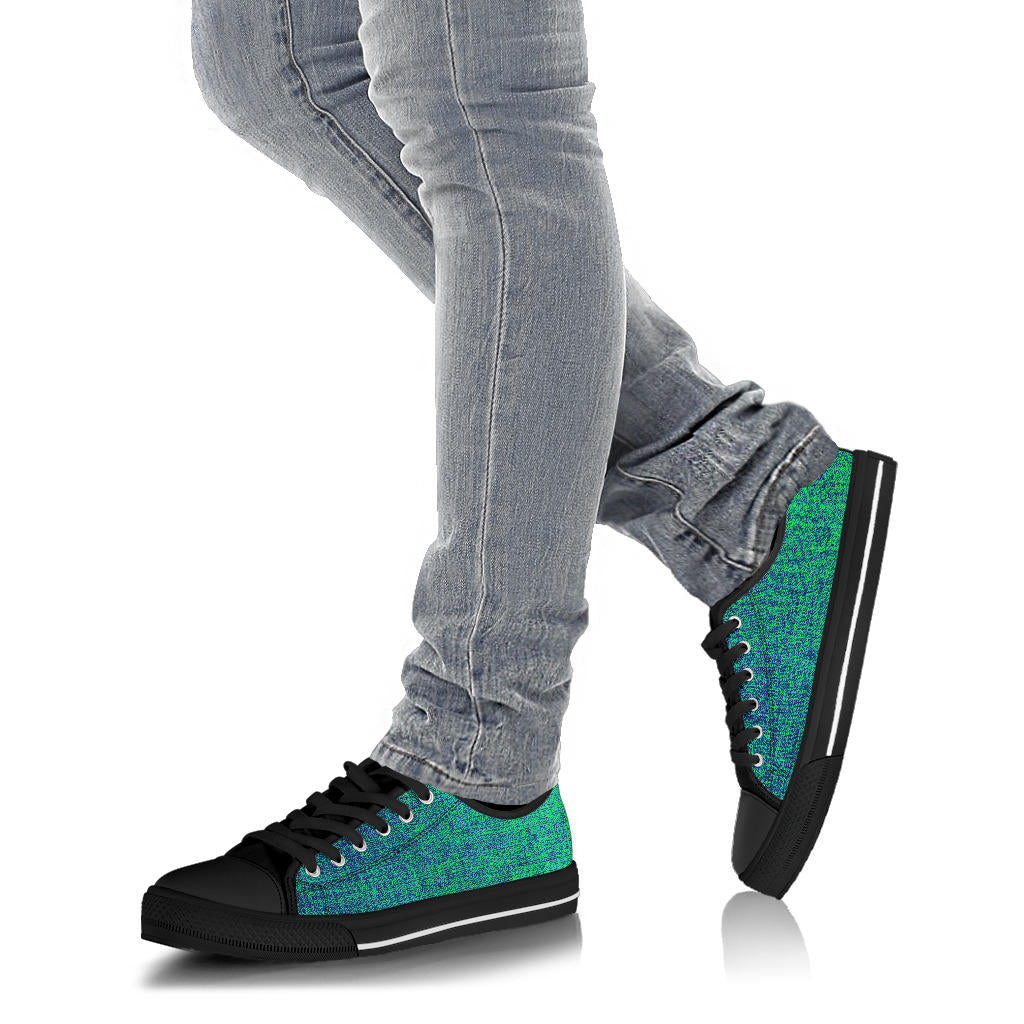 Green Jeans Low Tops- Black Bottoms